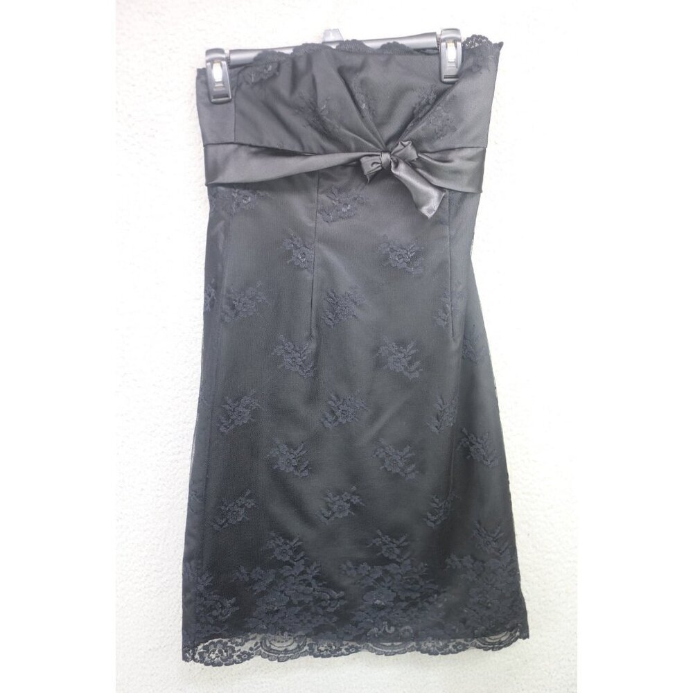 White House Black Market Black Strapless Babydoll Dress-Size 0-Whimsigoth-Goth